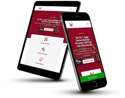 Website laten maken - Mockup Scooter Service Almere